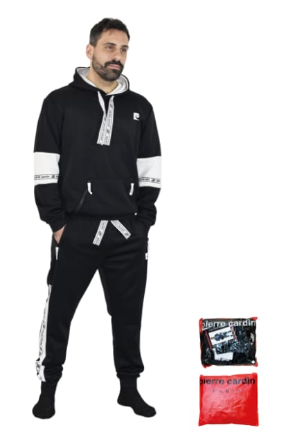 Dres kompletny męski Pierre Cardin Paris techniczny z kapturem duże rozmiary 3XL-5XL KOLEKCJA 2025 ROK