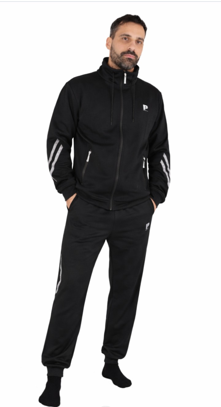 Dres kompletny męski Pierre Cardin Paris full zip rozpinany z kapturem duże rozmiary 3xl-5xl